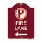 Signmission Fire Lane No Parking and Left Arrow Heavy-Gauge Aluminum Sign, 24" x 18", BU-1824-24020 A-DES-BU-1824-24020 - alternate 1